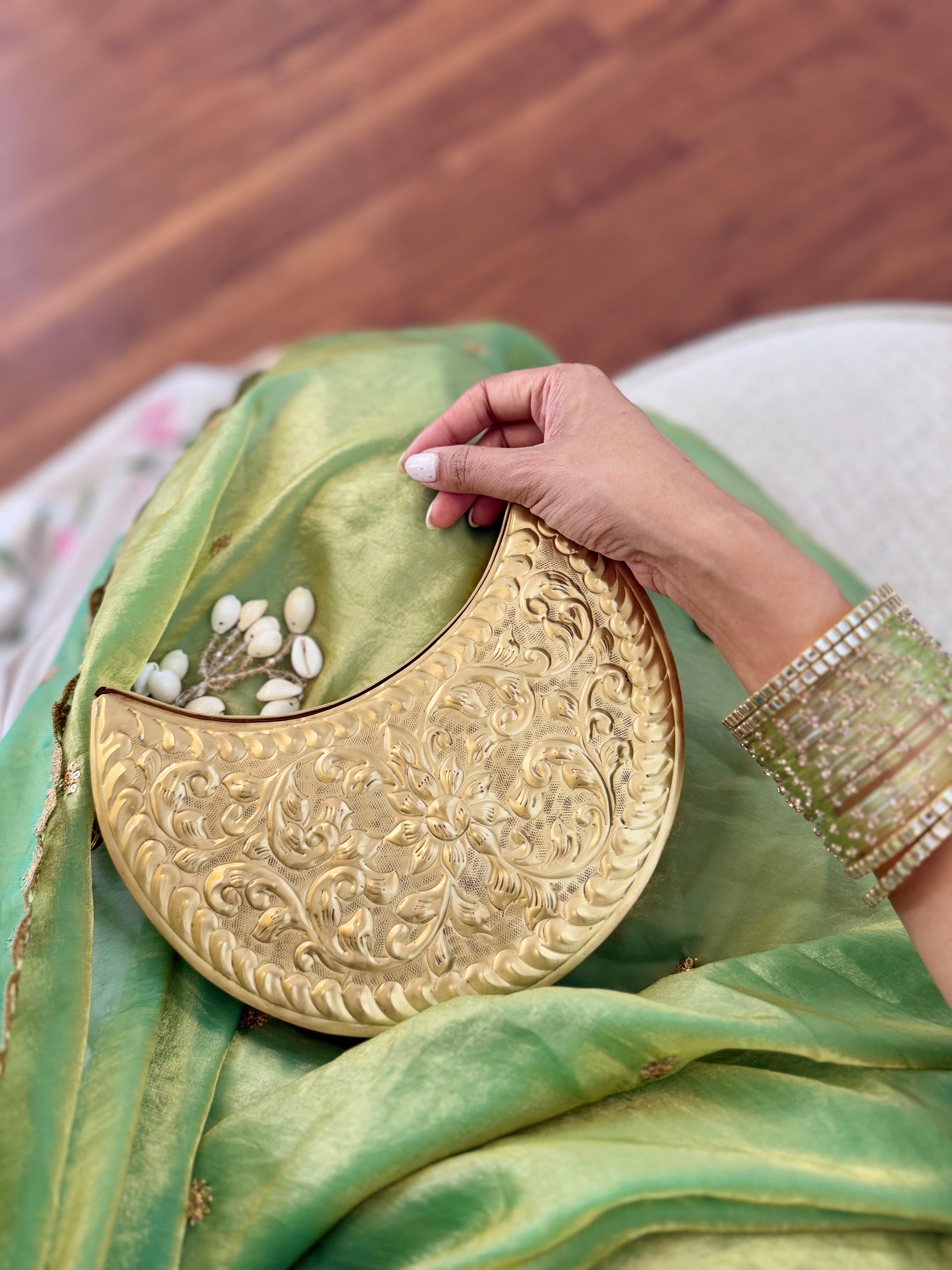 Lunar Luxe: Crescent Moon Clutch